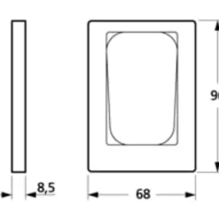 Sale LK Fuga Baseline 68 ramme, 1,5 modul, asymmetrisk, Rammer|Fuga Rammer