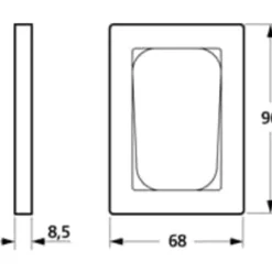 Clearance LK Fuga Baseline 68 ramme, 1,5 modul, symmetrisk, Rammer|Fuga Rammer