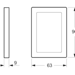Outlet LK Fuga Base 63 ramme, 1,5 modul, Rammer|Fuga Rammer