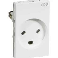 Best LK Fuga EDB stikkontakt med jord 1,5 modul, Fuga Stikkontakter|Stikkontakter
