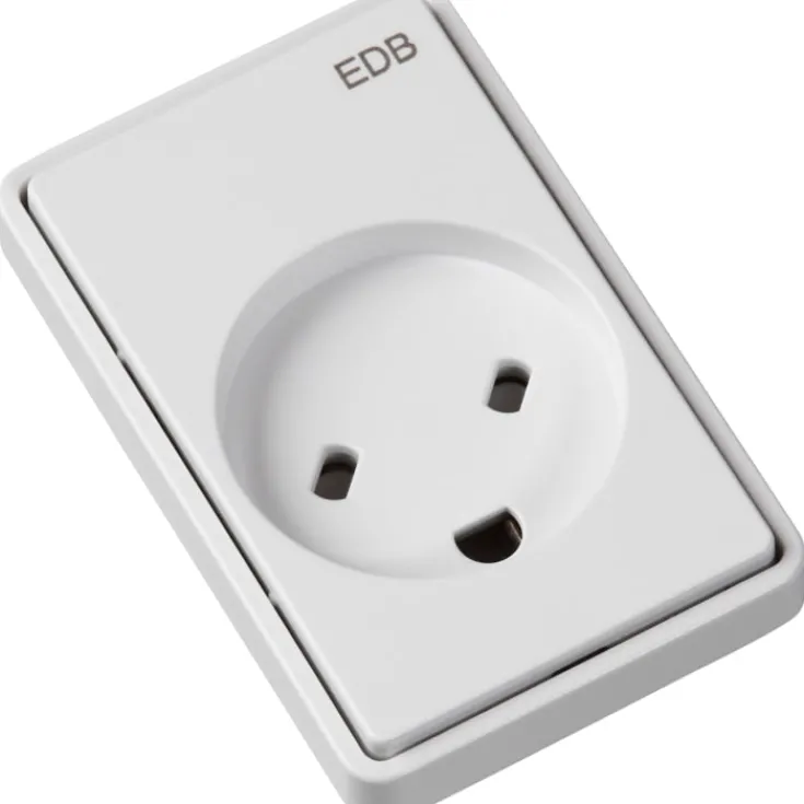 Best LK Fuga EDB stikkontakt med jord 1,5 modul, Fuga Stikkontakter|Stikkontakter