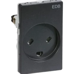 Outlet LK Fuga EDB stikkontakt med jord 1,5 modul, Fuga Stikkontakter|Stikkontakter