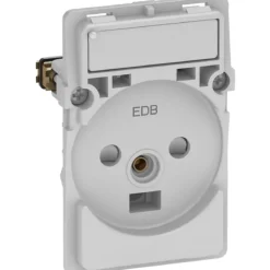 New LK Fuga EDB stikkontakt med jord og LED lampe, 1½ modul, Uden afdækning Fuga Stikkontakter|Stikkontakter
