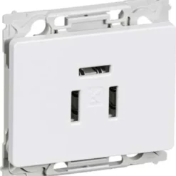 LK Fuga Opus 66 telefonstik indbygning, hvid Udtag & Konnektorer