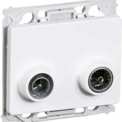 Clearance LK Fuga Opus 66 tv og radio antennestik slutdåse, hvid Antennestik/Coax