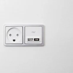 LK Fuga Slim designramme, 2x1 modul, metallic Fuga Rammer|Fuga Slim