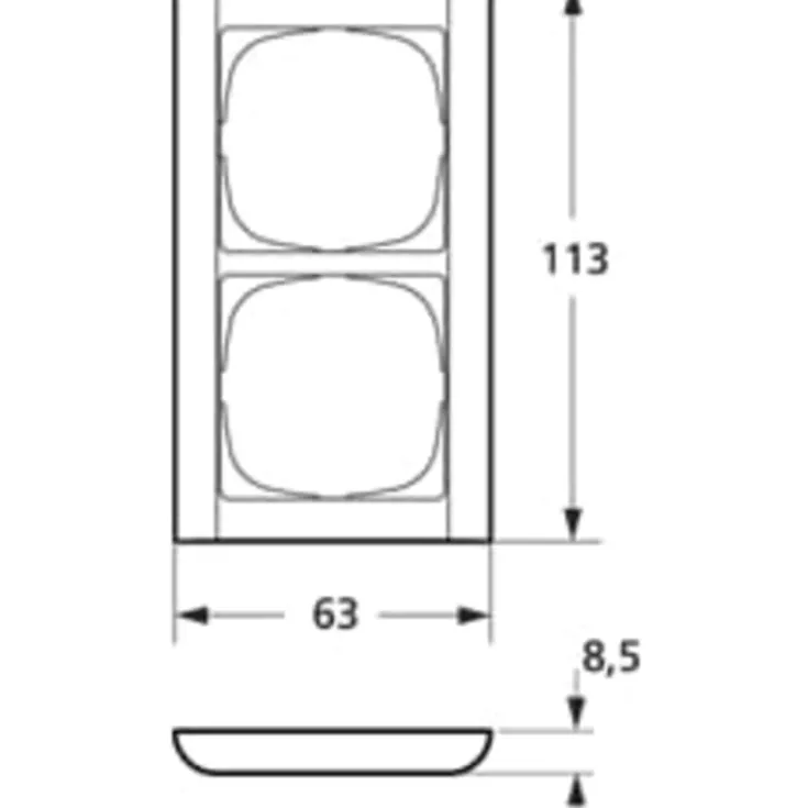 Online LK Fuga Softline 63 ramme, 2x1 modul, lodret, Rammer|Fuga Softline