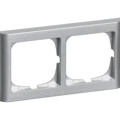Hot LK Fuga Softline 63 ramme, 2x1 modul, vandret, metallic Rammer|Fuga Softline