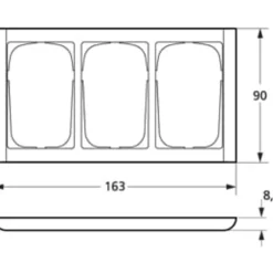 Clearance LK Fuga Softline 63 ramme, 3x1,5 modul, Rammer|Fuga Softline