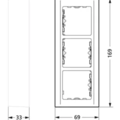 Best LK Fuga Softline underlag 3x1 modul lodret, hvid Dåser & Underlag