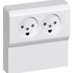 Discount LK Opus 66 dobbelt panelstikkontakt, 2 modul, hvid Stikkontakter|Opus 66 Stikkontakter