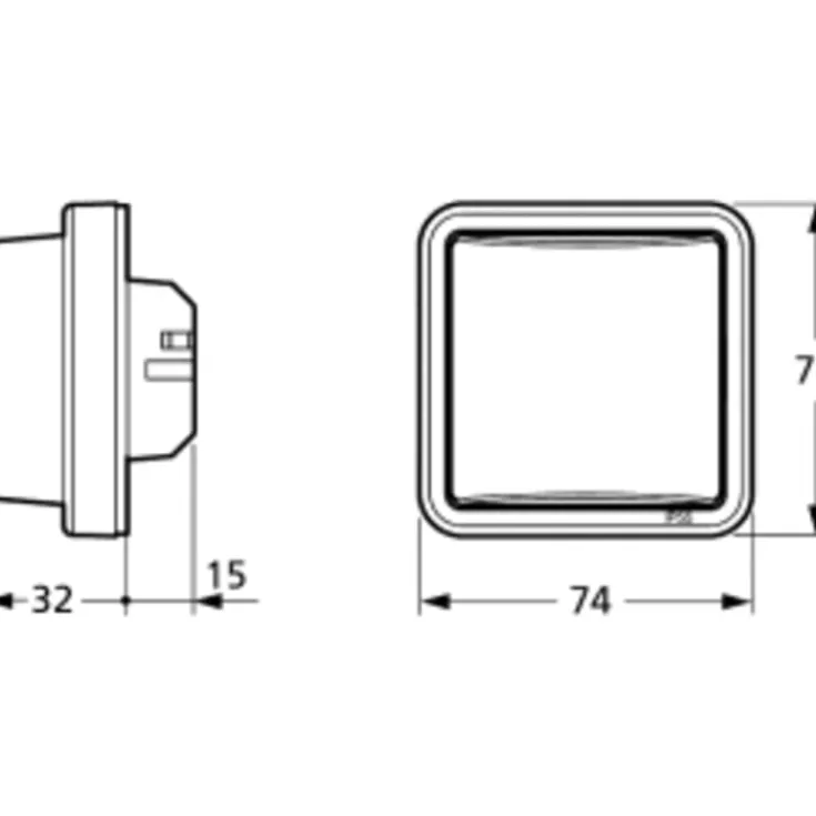 Outlet LK Opus 74 LED signallampe 12V, Afbrydere