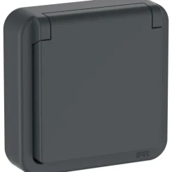 Discount LK Opus 74 stikkontakt med lampe, Stikkontakter|Opus 74 Stikkontakter