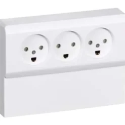 LK Opus 66 trippel panelstikkontakt 2 tændinger, hvid Stikkontakter|Opus 66 Stikkontakter