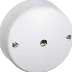 Clearance LK udløbsroset rund 3-ledet + jord Ø75 mm, hvid Fuga Lampeudtag|Lampeudtag
