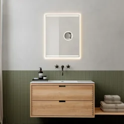 Outlet Focus spejl med lys, Spejle Med Lys
