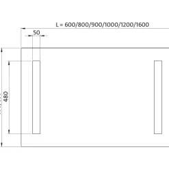 Discount Godhavn spejl med lys, 80x65 cm Spejle Med Lys