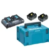 Discount LXT batterisæt med dobbelt lader og kasse, 2x18V/5,0Ah m. Batterier & Opladere