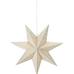 Outlet Blank julestjerne med lys, , guld Julestjerner Med Lys