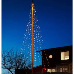 Sale Galax julelys til flagstang 8+2M 288 LED lys Udendørs Julelys