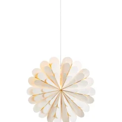 New Marigold julestjerne med lys, , hvid Julestjerner Med Lys