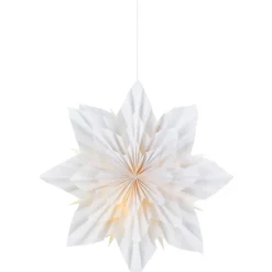 Outlet Neela julestjerne med lys, 56 cm, hvid Julestjerner Med Lys