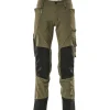 Online Advanced arbejdsbukser med stretch, grøn, str. 76C56 Bukser & Shorts