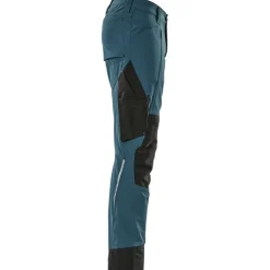 Advanced arbejdsbukser med stretch, petroleumsblå, str. 76C42 Bukser & Shorts