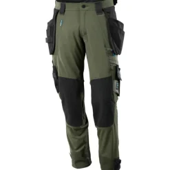 New Advanced håndværkerbukser med stretch, grøn, str. 76C51 Bukser & Shorts