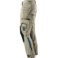 Discount Advanced håndværkerbukser med stretch, khaki, str. 82C62 Bukser & Shorts