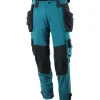 Sale Advanced håndværkerbukser med stretch, petroleumsblå, str. 82C56 Bukser & Shorts