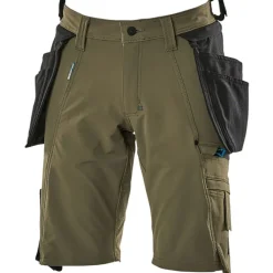 Outlet Advanced håndværkershorts med stretch, grøn, str. C46 Bukser & Shorts