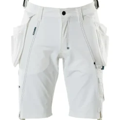Advanced håndværkershorts med stretch, hvid, str. C43 Bukser & Shorts