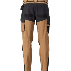 Sale Customized arbejdsbukser med stretch, khaki/sort, str. 76C46 Bukser & Shorts