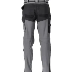 Sale Customized arbejdsbukser med stretch, lysegrå/sort, str. 76C54 Bukser & Shorts