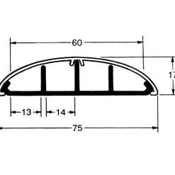 Best 2 meter Gulvkanal m.låg SL 18x75 Gulvkanaler- & Bokse