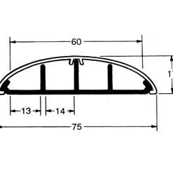 Best 2 meter Gulvkanal m.låg SL 18x75 Gulvkanaler- & Bokse