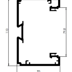 Online 2 meter Signa kanalbund, Base 70/110 mm, perlehvid Kabelkanaler