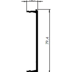 Outlet 2 meter Signa kanallåg, Base, perlehvid Kabelkanaler