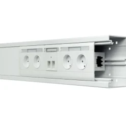 Clearance 2 meter BR installationskanal 70/130, perlehvid Kabelkanaler