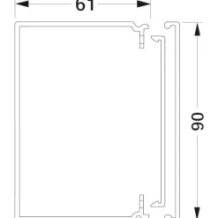 Discount 2 meter kabelkanal 60090 Kabelkanaler