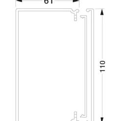 Outlet 2 meter kabelkanal 60110 Kabelkanaler