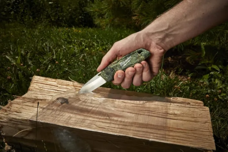 Outlet Fastback Camo foldekniv, glat klinge Skæreværktøj & Tilpasning