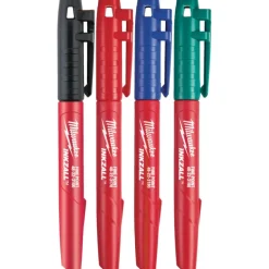 Best Inkzall tuscher, blå, rød, grøn og sort, 4 stk Tuscher & Skriveudstyr