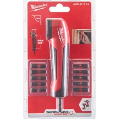 Hot Shockwave vinkelbitholdersæt, med 10 bits Bits, Toppe & Bor