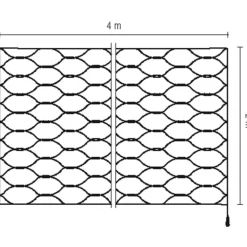 Sale MK Mesh Lite LED lyskæde, 200 varmhvid, 36V Udendørs Julelys