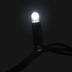 Hot MK String Lite LED lyskæde, 120 koldhvid, 230V, 20 meter, sort Udendørs Julelys