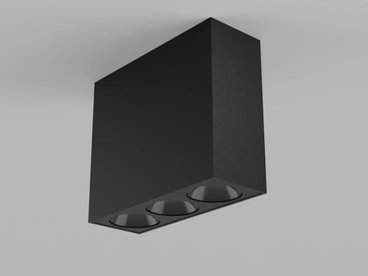 Clearance Dark Night påbygningsspot 7W, mat sort Påbygningsspots