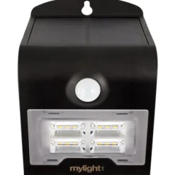 Discount Mylight væglampe med sensor & solcelle, 2W Solcellelamper|Udendørs Batterilamper