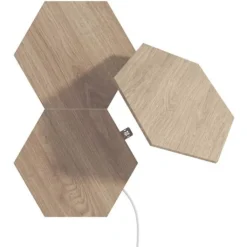 New Elements Wood Hexagons udvidelsespakke, 3 paneler Led Strips|Nanoleaf